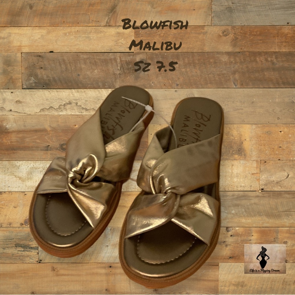 Blowfish Women's Gold Sandals New Sz 7.5